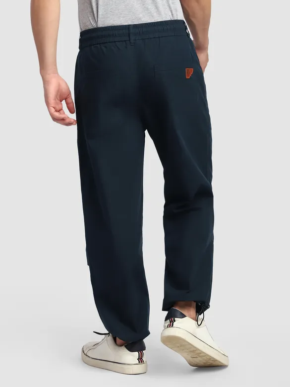 Navy Blue Slant Pocket Cargo Pants