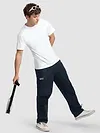 Navy Blue Slant Pocket Cargo Pants