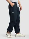 Navy Blue Slant Pocket Cargo Pants