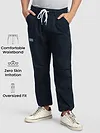 Navy Blue Slant Pocket Cargo Pants