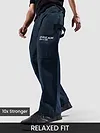 Navy Blue Tape Detailed Cargo Pants