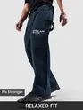 Navy Blue Tape Detailed Cargo Pants