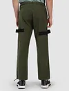 Olive Green Tape Detailed Cargo Pants