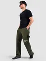 Olive Green Tape Detailed Cargo Pants