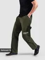 Olive Green Tape Detailed Cargo Pants