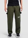 Olive Green Tape Detailed Cargo Pants