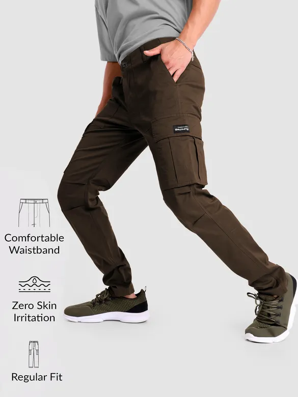 Chocolate Brown Signature Cargo Pants