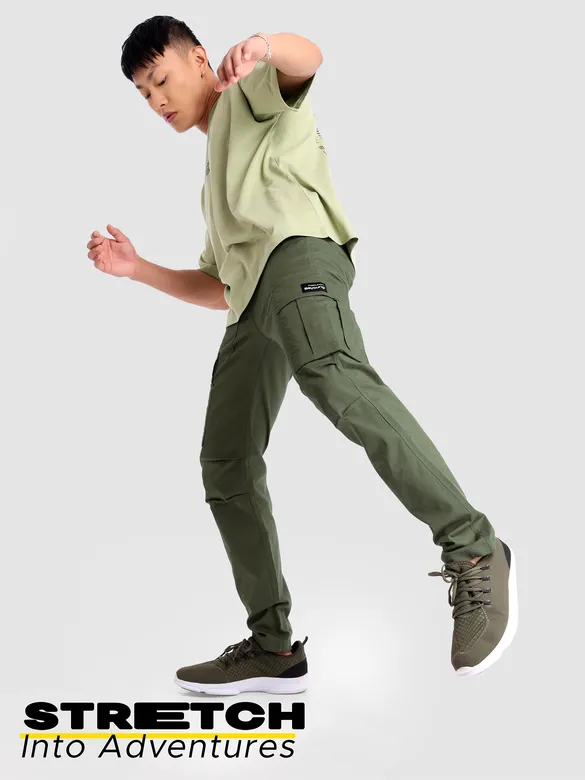 Crocodile Green Signature Cargo Pants