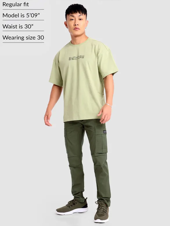 Crocodile Green Signature Cargo Pants