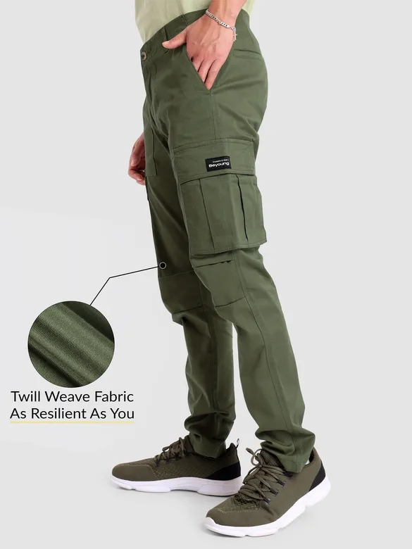 Crocodile Green Signature Cargo Pants