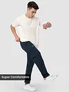 Dark Blue Zip Pocket 3D Cargo Pants