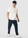 Dark Blue Zip Pocket 3D Cargo Pants
