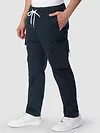 Dark Blue Zip Pocket 3D Cargo Pants
