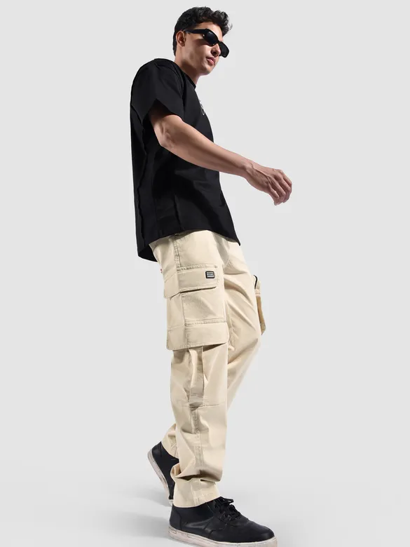 Off White Zip Pocket 3D Cargo Pants
