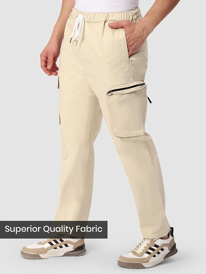 Off White Zip Pocket 3D Cargo Pants