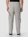 Pale Grey Zip Pocket 3D Cargo Pants