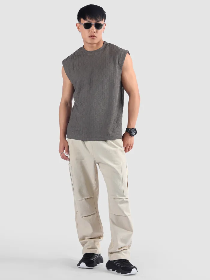 Off White Double Pleated Cargo Pants