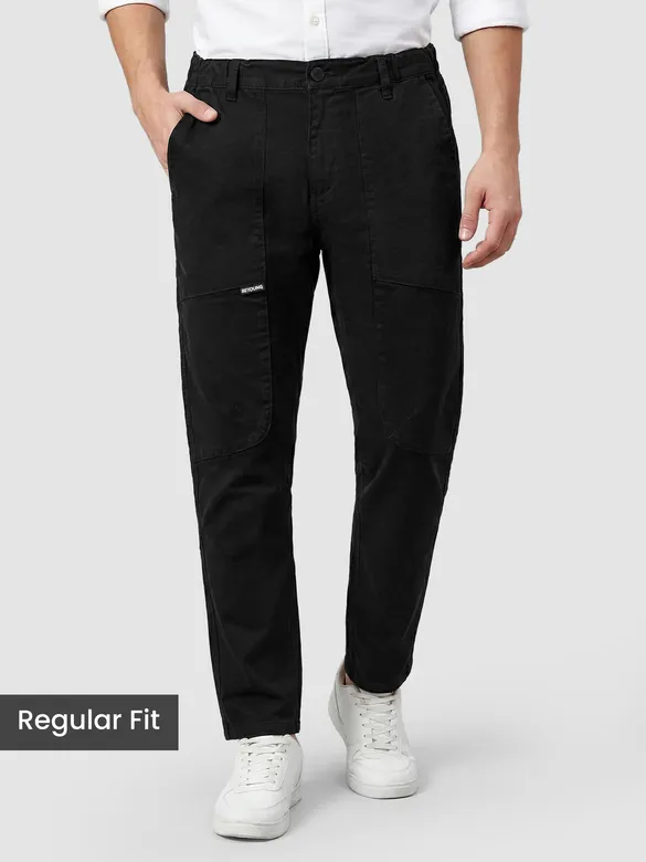 Black Baggy Pocket Cargos