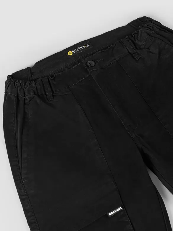 Black Baggy Pocket Cargos