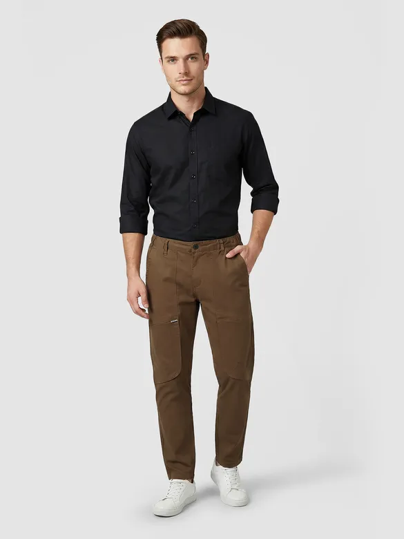 Brown Baggy Pocket Cargos