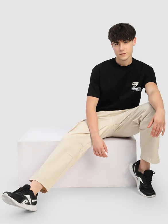 Beige Multi Pocketed Utility Cargo Pants