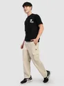 Beige Multi Pocketed Utility Cargo Pants