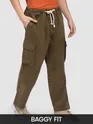 Brown Multi Pocketed Utility Cargo Pants