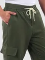 Army Green Parachute Cargo Pants