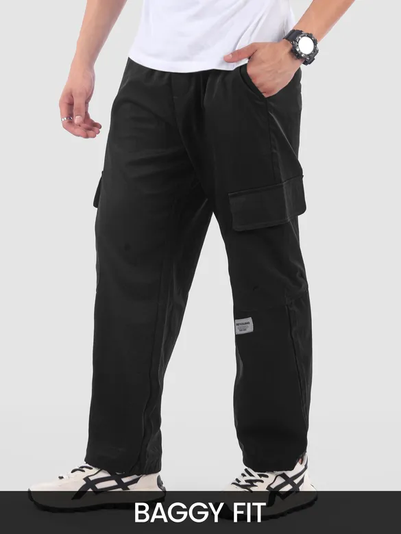 Black Parachute Cargo Pants