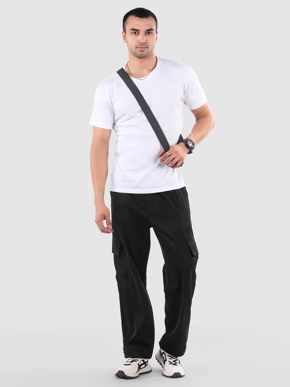 Black Parachute Cargo Pants