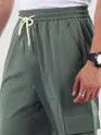 Grey Parachute Cargo Pants