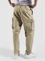 Beige Elasticated Drawcord Cargo Pants
