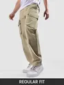 Beige Elasticated Drawcord Cargo Pants