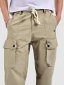 Beige Elasticated Drawcord Cargo Pants