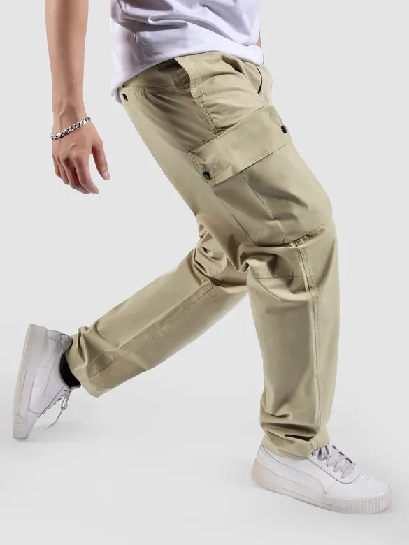 Beige Elasticated Drawcord Cargo Pants