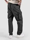 Dark Grey Elasticated Drawcord Cargo Pants