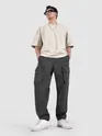 Dark Grey Elasticated Drawcord Cargo Pants