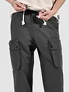 Dark Grey Elasticated Drawcord Cargo Pants