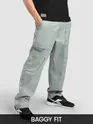 Pale Grey Side Elasticated Cargo Pants