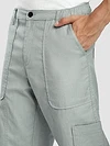 Pale Grey Side Elasticated Cargo Pants