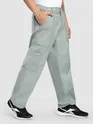 Pale Grey Side Elasticated Cargo Pants
