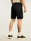 Black 5 Pockets Cargo Shorts