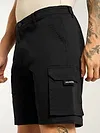 Black 5 Pockets Cargo Shorts