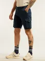 Dark Blue 5 Pockets Cargo Shorts