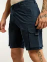 Dark Blue 5 Pockets Cargo Shorts