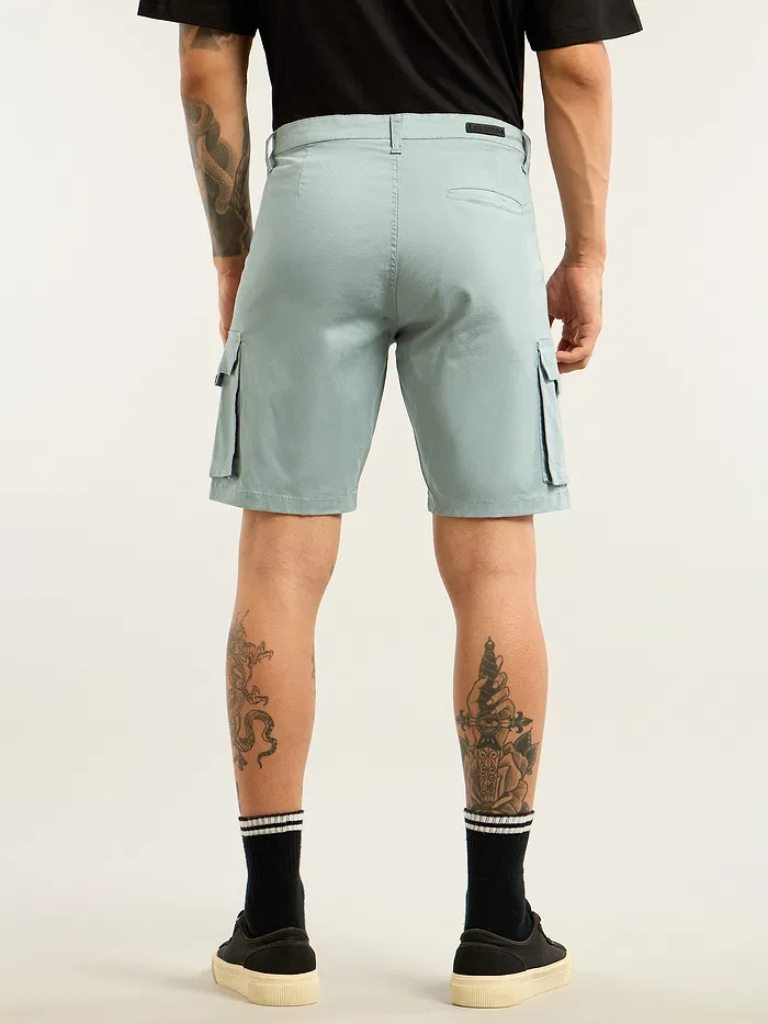 Mist Grey 5 Pockets Cargo Shorts