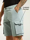 Mist Grey 5 Pockets Cargo Shorts