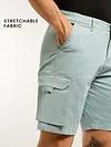 Mist Grey 5 Pockets Cargo Shorts
