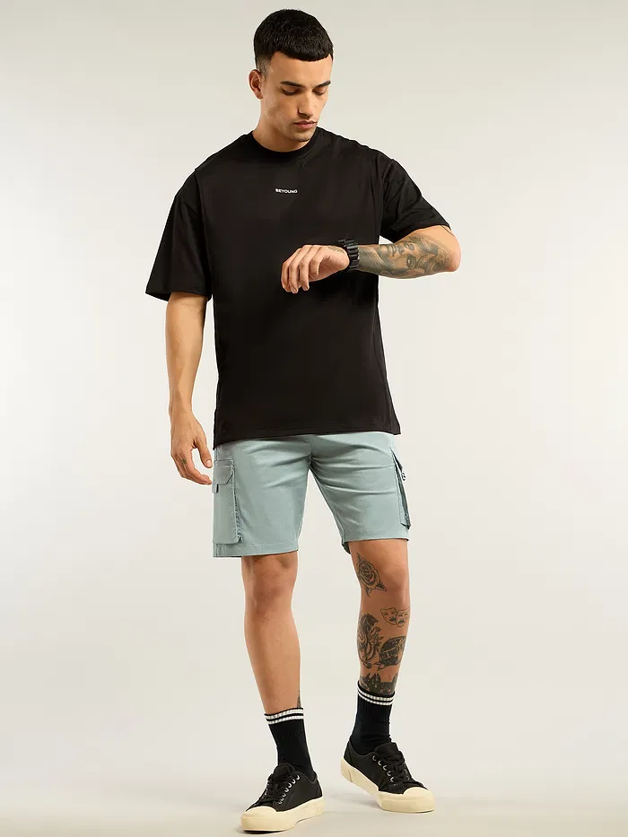 Mist Grey 5 Pockets Cargo Shorts