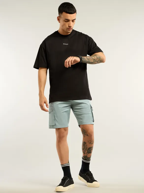 Mist Grey 5 Pockets Cargo Shorts